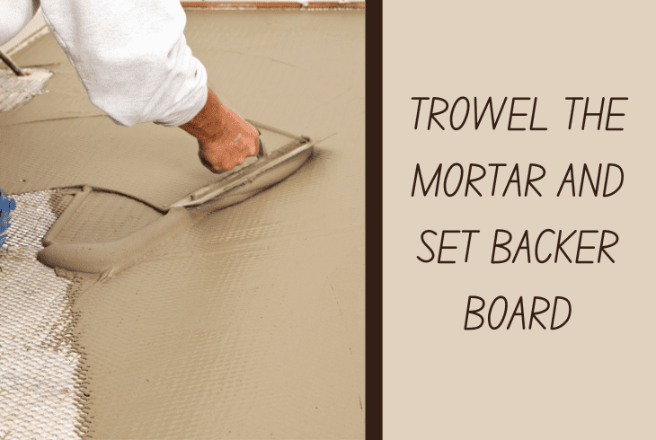trowel the mortar