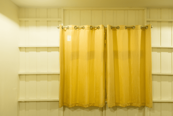 yellow curtain