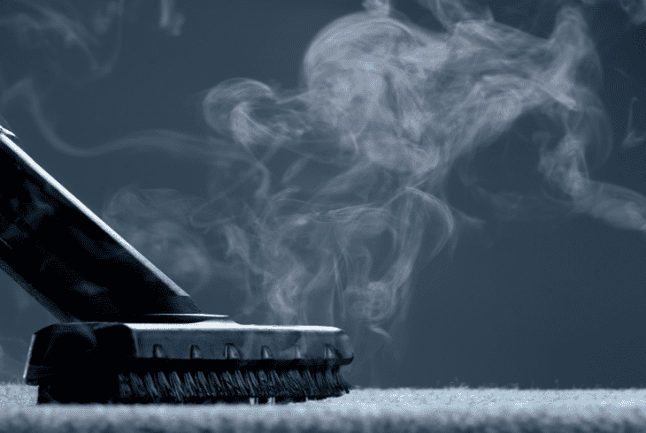 steam cleaning the rug