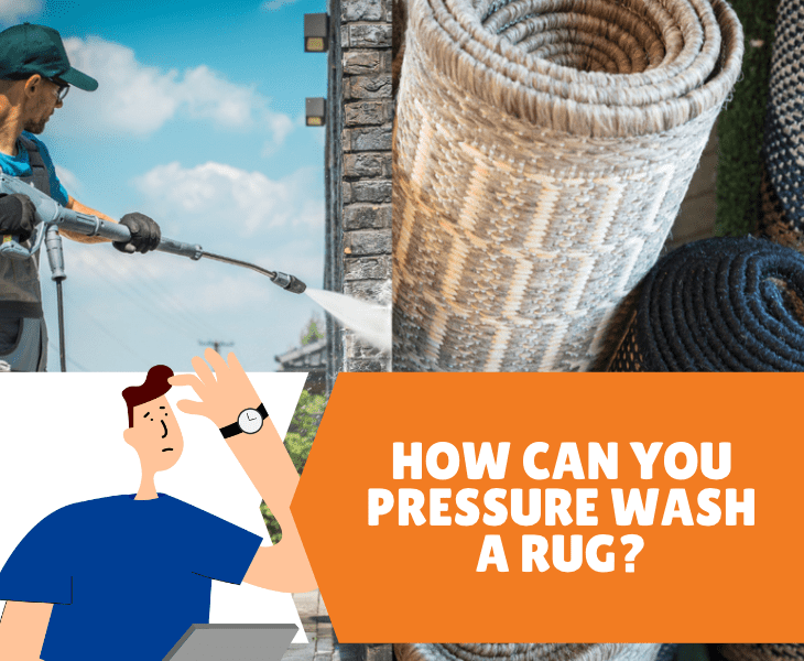 how to pressure wash rugs