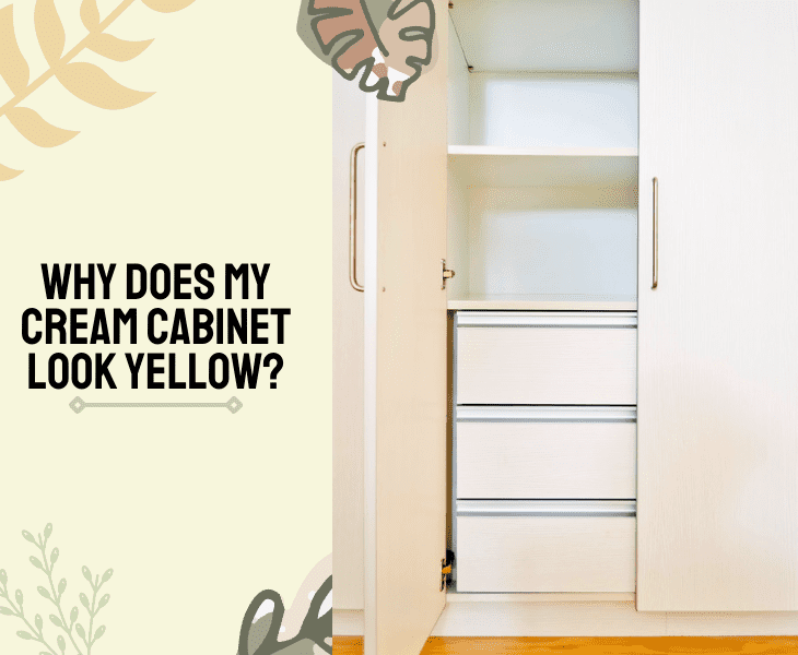 why does cream cabinet look yellow