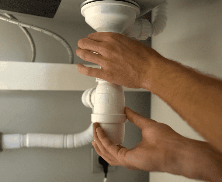 clogged pipe or sewer
