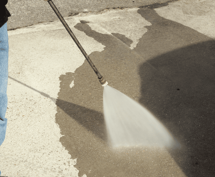cleaning driveways