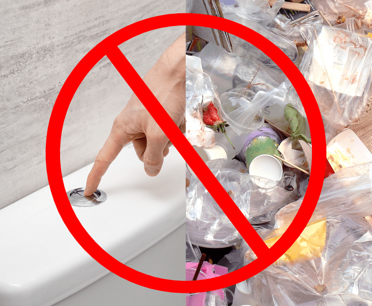 avoid flushing garbage