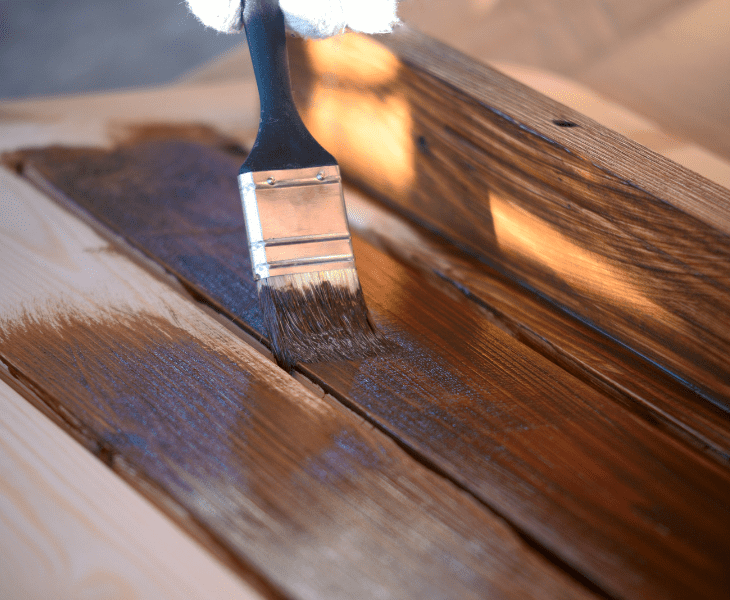 paint in wood furniture