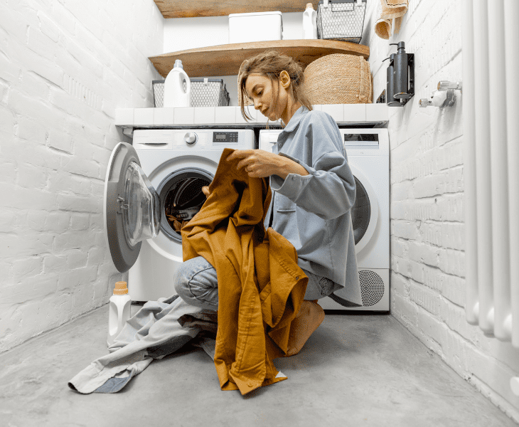 washing clothes together