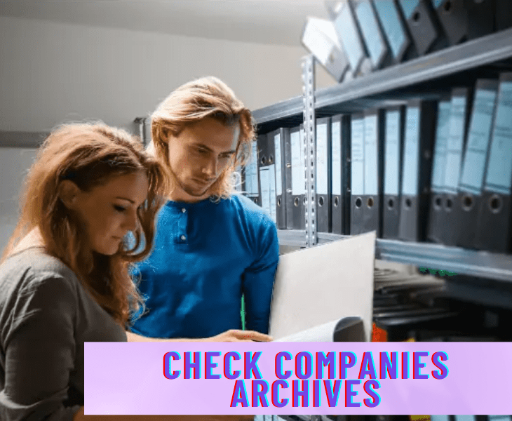 checking company archives