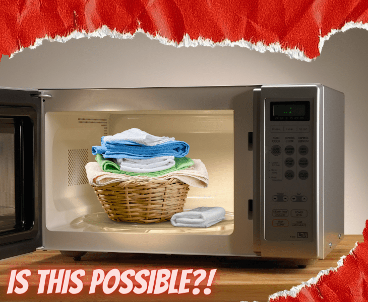 microwave drying clothes