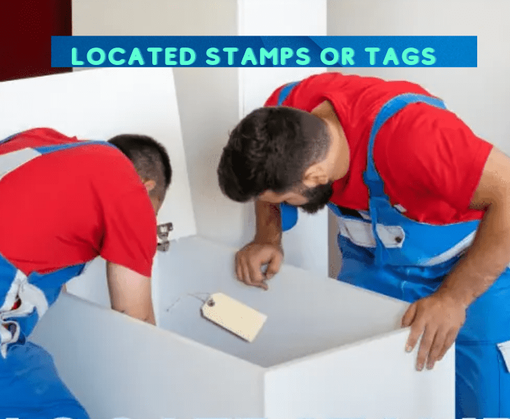 located the stamps or tags