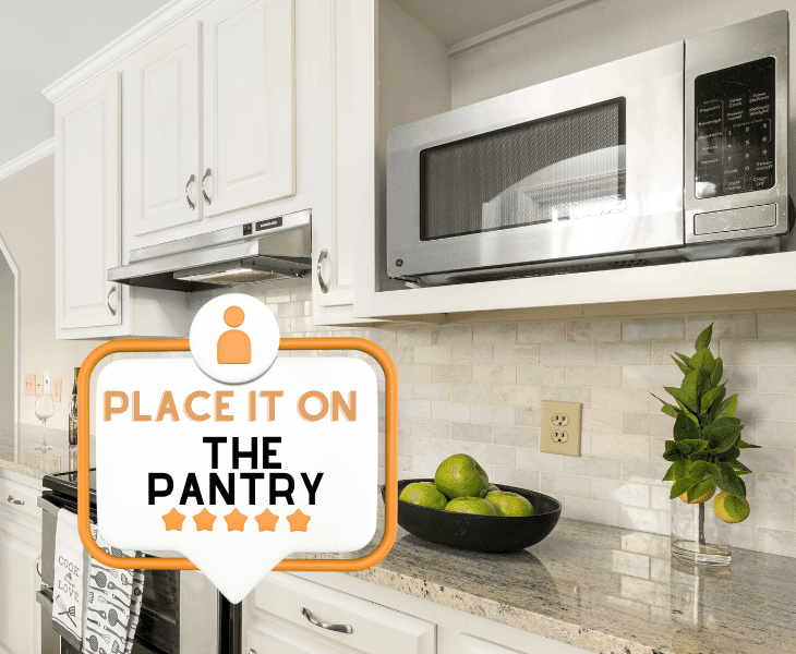 placing it on pantry