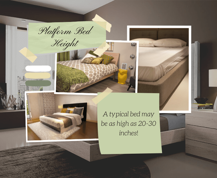 height of platform bed