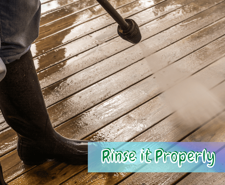 rinsing the deck properly
