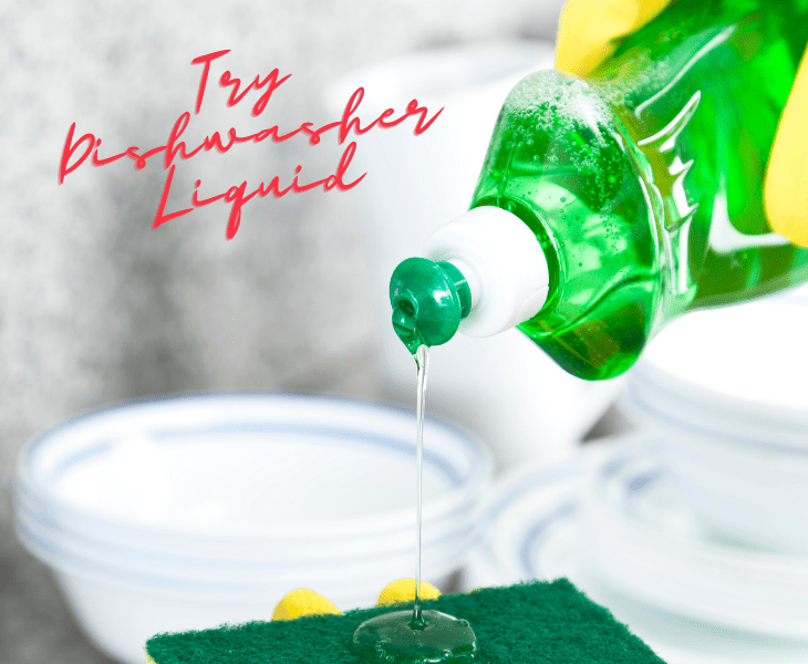 trying dishwashing liquid