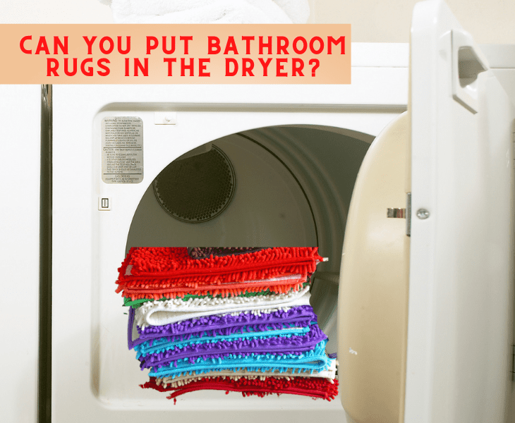 bathroom rugs in dryer