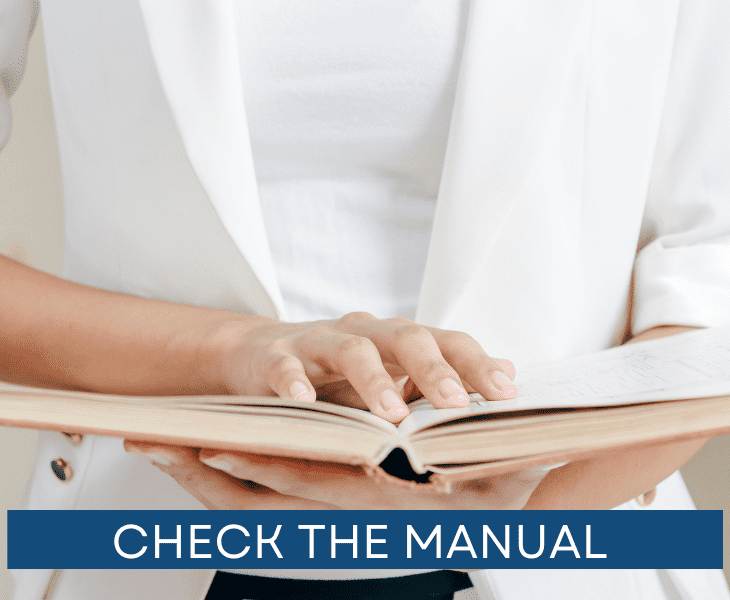 check the manual