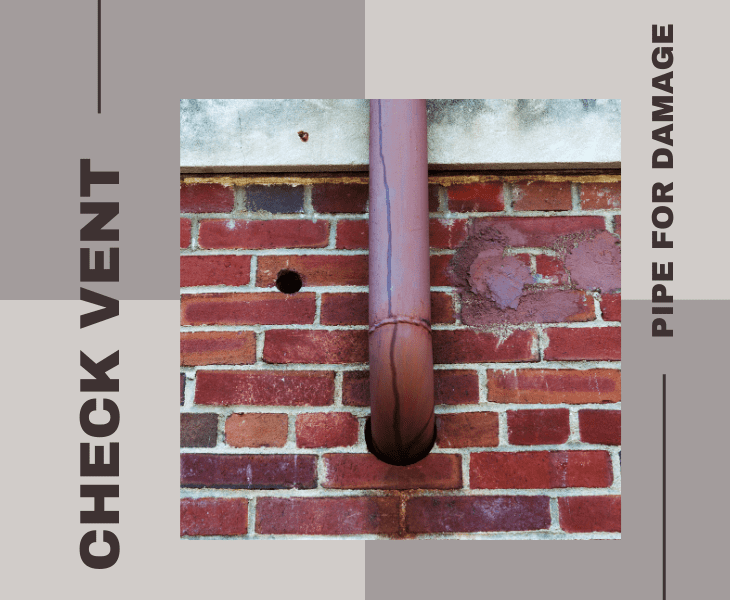 check the vent for damage