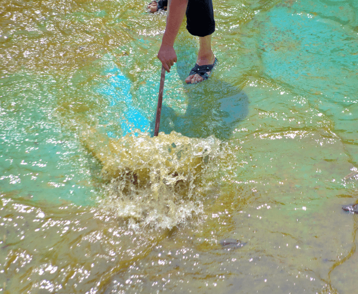 how remove sand from above ground