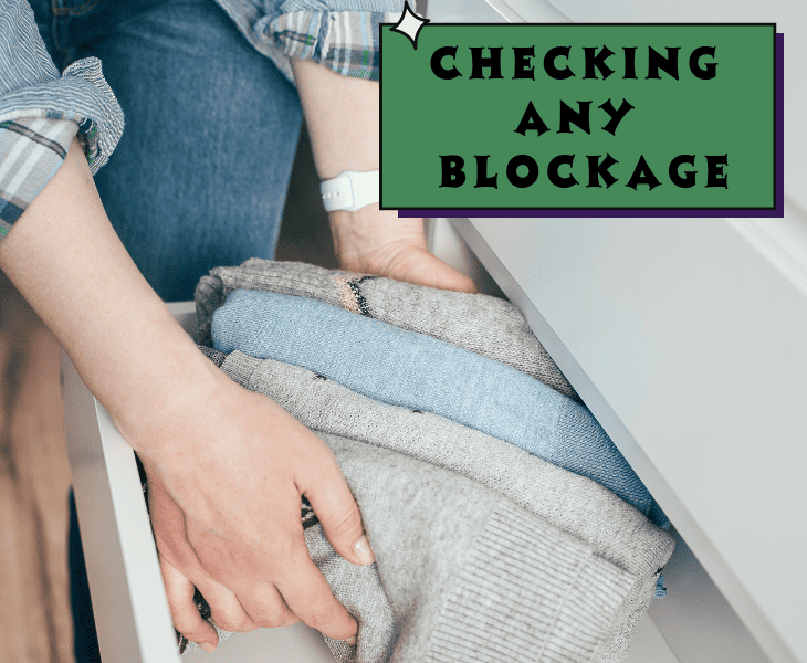 inspecting if there is a blockage