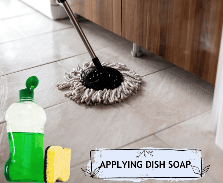 applying dish soap