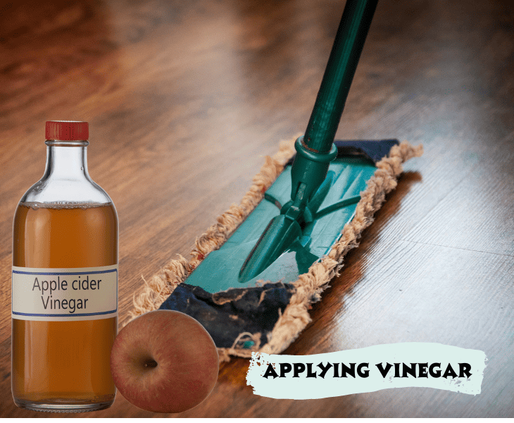 applying vinegar