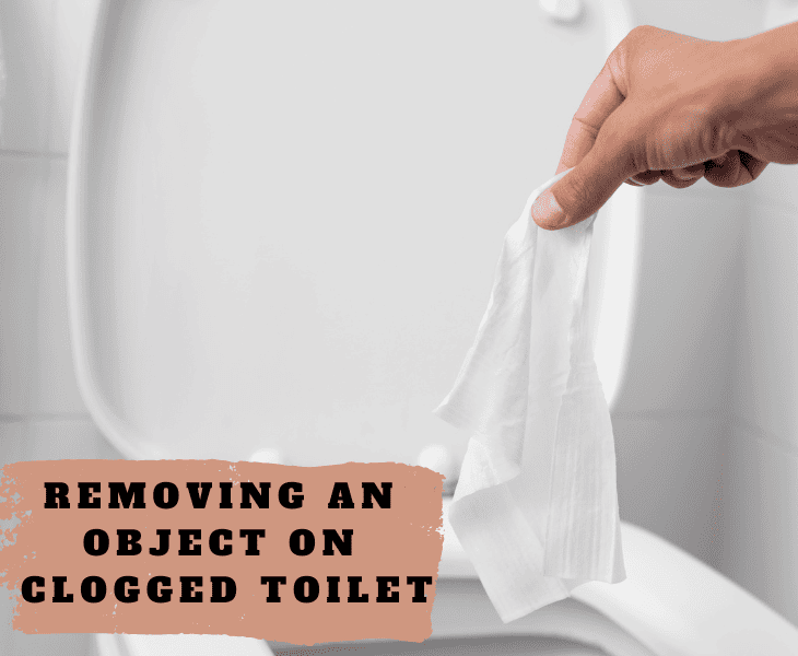 removing an objects on clogged toilet