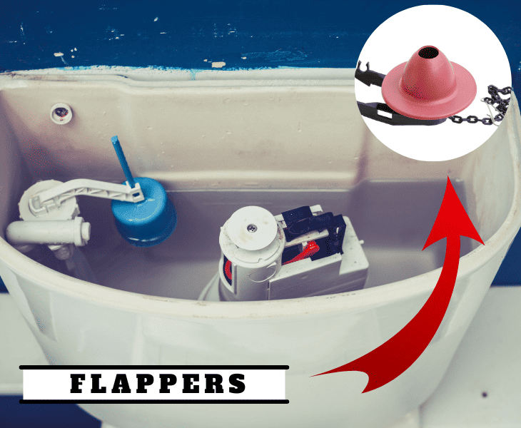flappers of the toilet