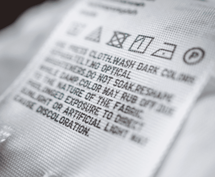 label of the fabric