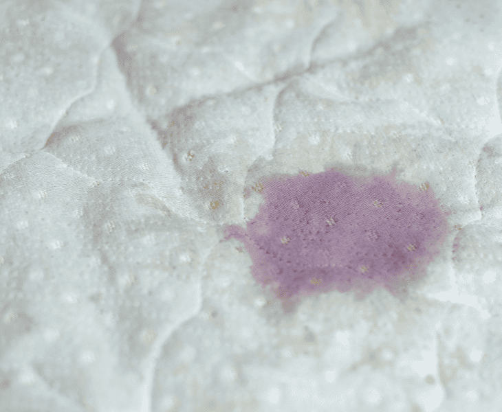 stains in the beddings
