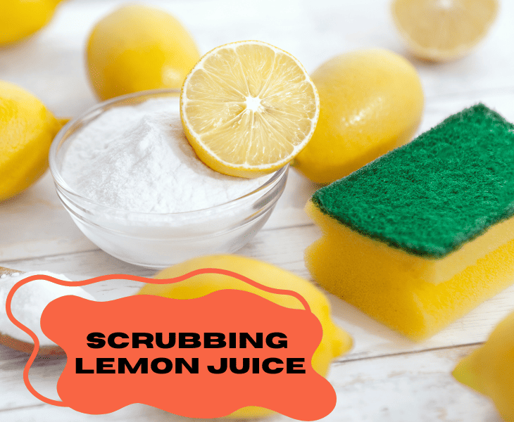using lemon juice for scrubbing