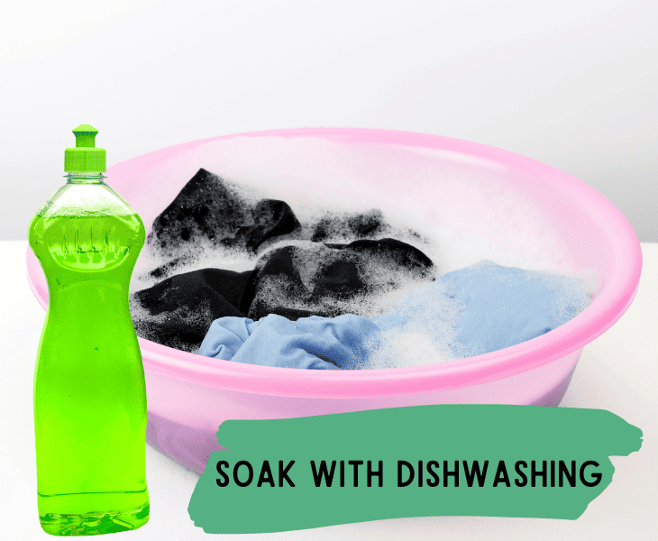 using dishwashing for soaking clothes