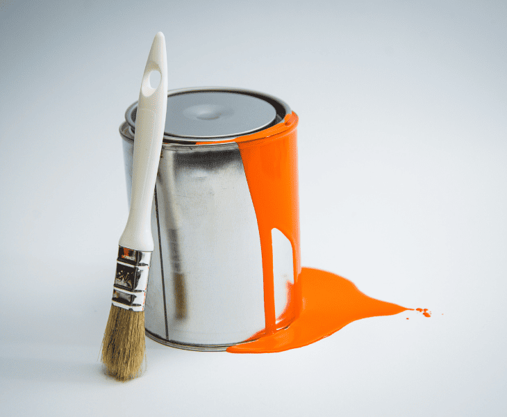 an orange paint