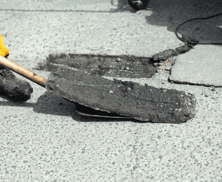 removing the asphalt sealer