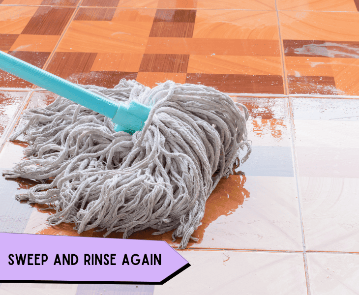 cleaning again after rinsing