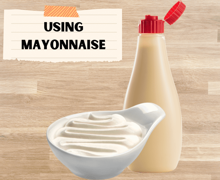 applying mayonnaise