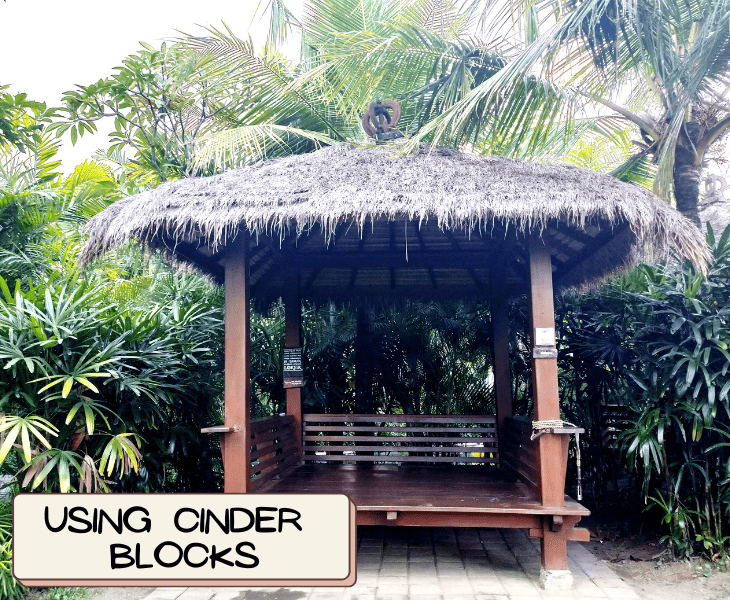 using cinder blocks on gazebo