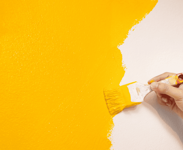 painting yellow paint