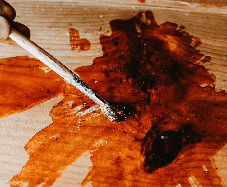 moisture after painting wood paint