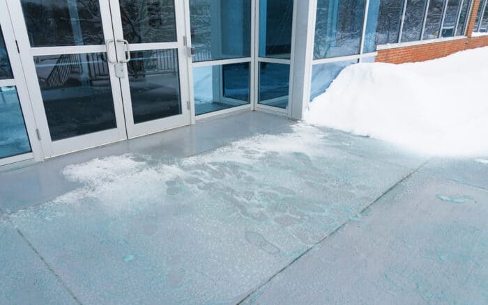 Winter floor care for commercial buildings
