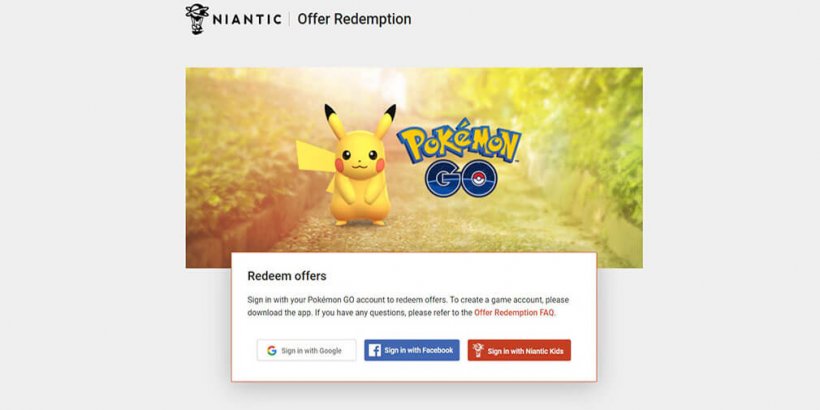 Connexion au site de Niantic pour échanger des codes