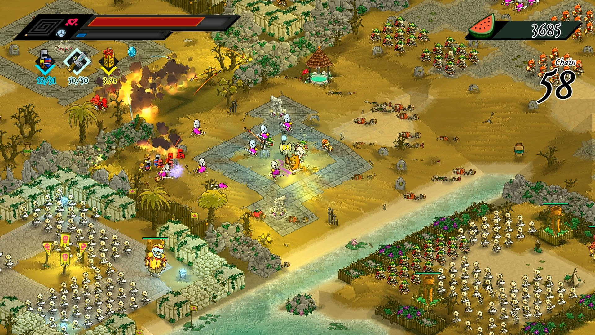 Meilleurs jeux similaires à Clash of Clans : Barbearian Un groupe d'ours barbares en pleine bataille.