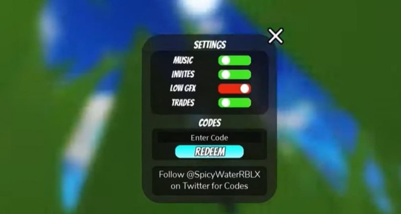 interface de la page de codes de redemption de World of Stands
