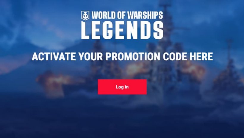 Page de rédemption de code de World of Warships : Legends