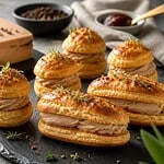choux et eclairs au bloc de foie gras de canard fid