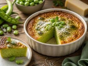 flan aux feves et au parmesan