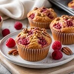 muffins a la framboise et noix de pecan