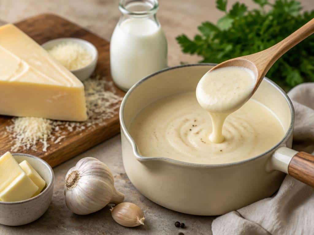 sauce cremeuse au parmesan