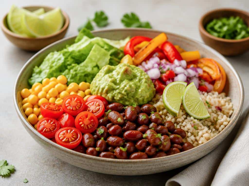 burrito bowl aux haricots langue de feu