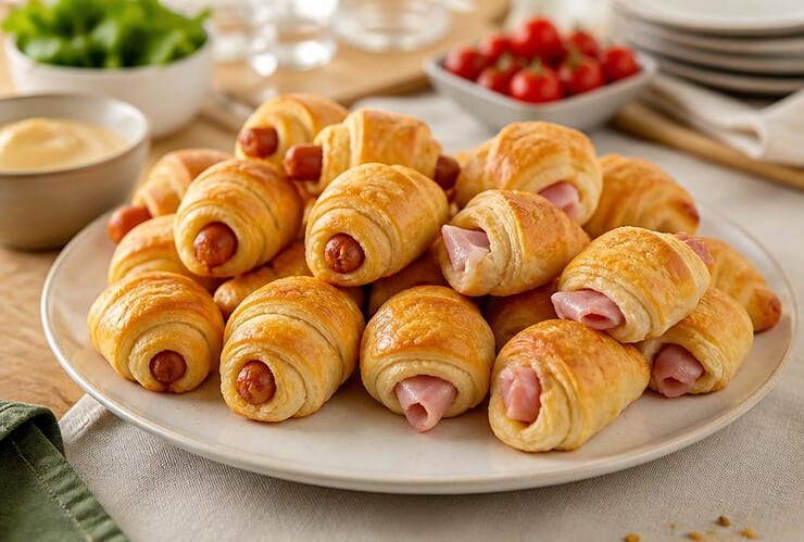 mini croissants knacks ou jambon