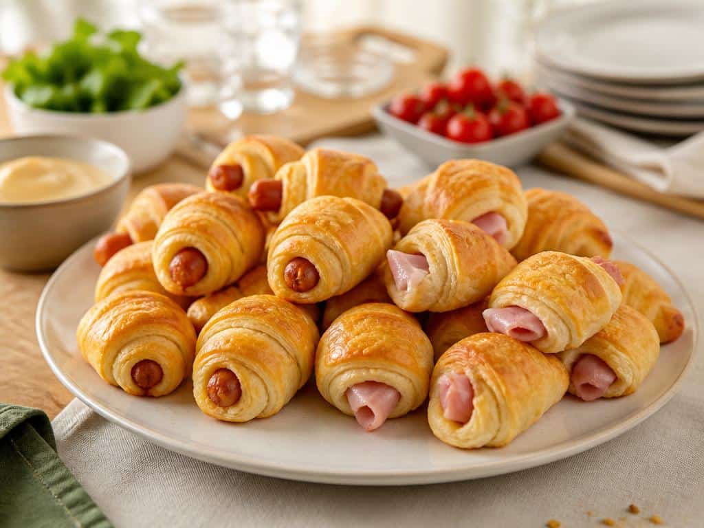 mini croissants knacks ou jambon