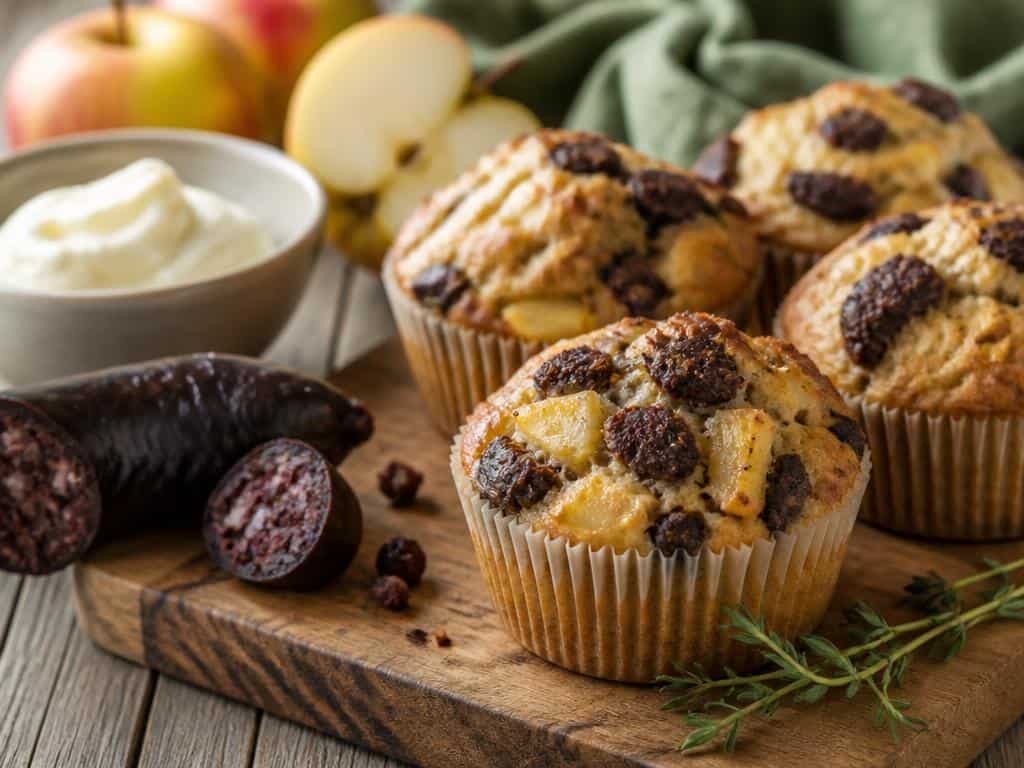 muffins au boudin noir pommes et mascarpone